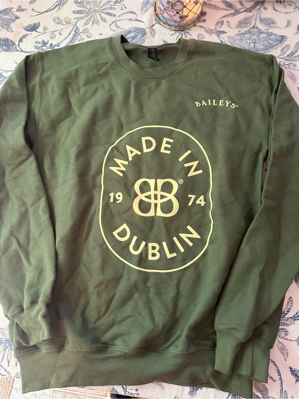 Gildan Olive Green 'Made in Dublin' Crewneck Sweatshirt